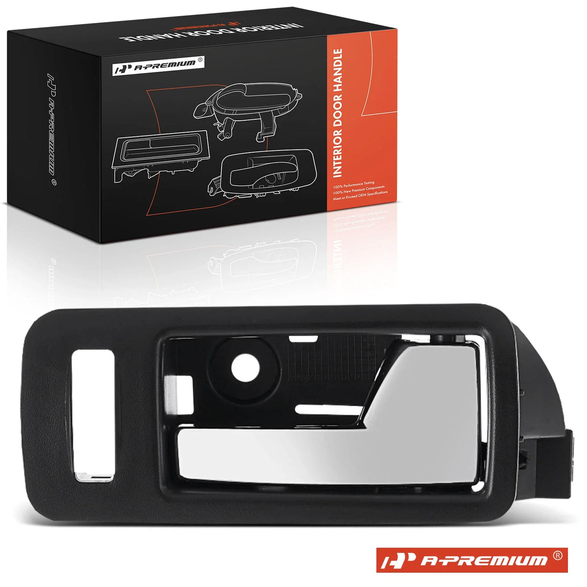 Front Right Interior Door Handle for Ford Mustang (2006–2014) Black Chrome