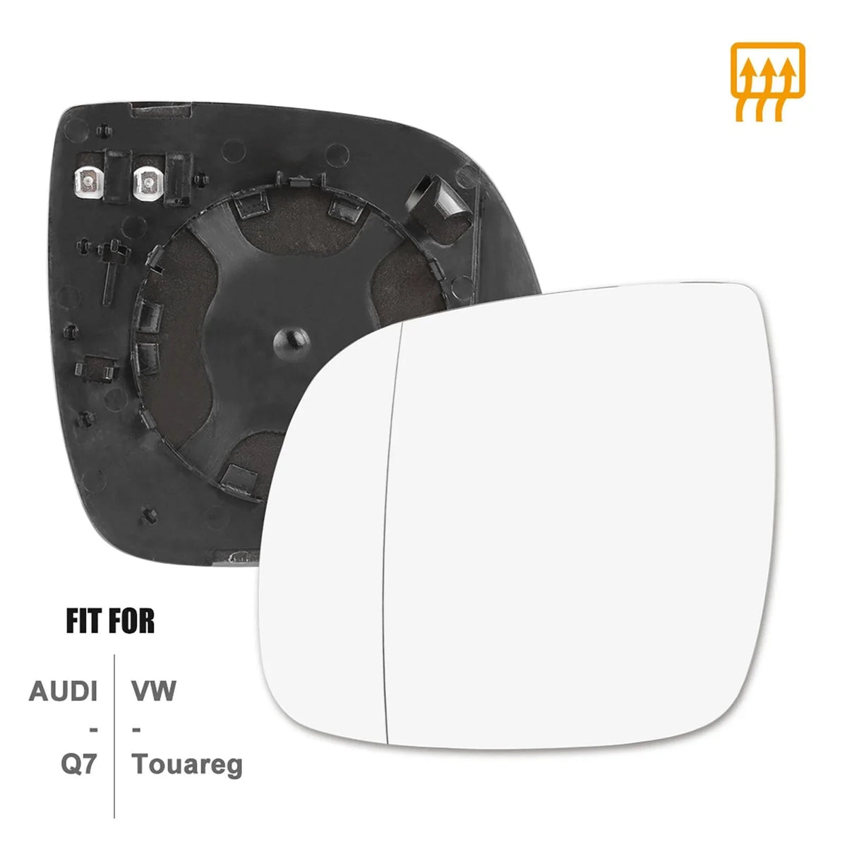 Heated Aspheric Left Side Door Mirror Glass for VW Touareg (2007–2010)