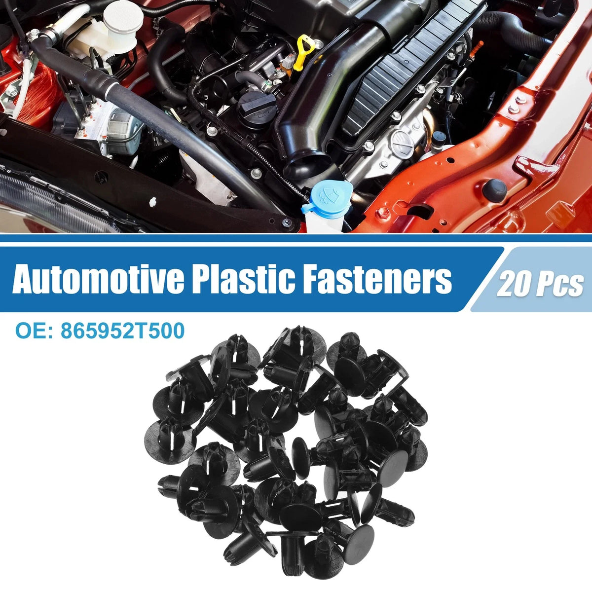20 Pcs Push-Type Retainer Clip No. 865952T500 for Hyundai Accent (2018–2023)