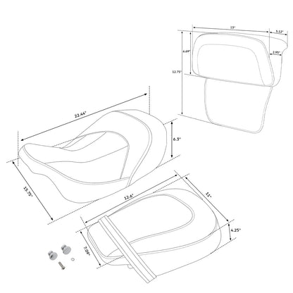 Seat Backrest for Harley Electra Glide & Street Glide (2014–2023)