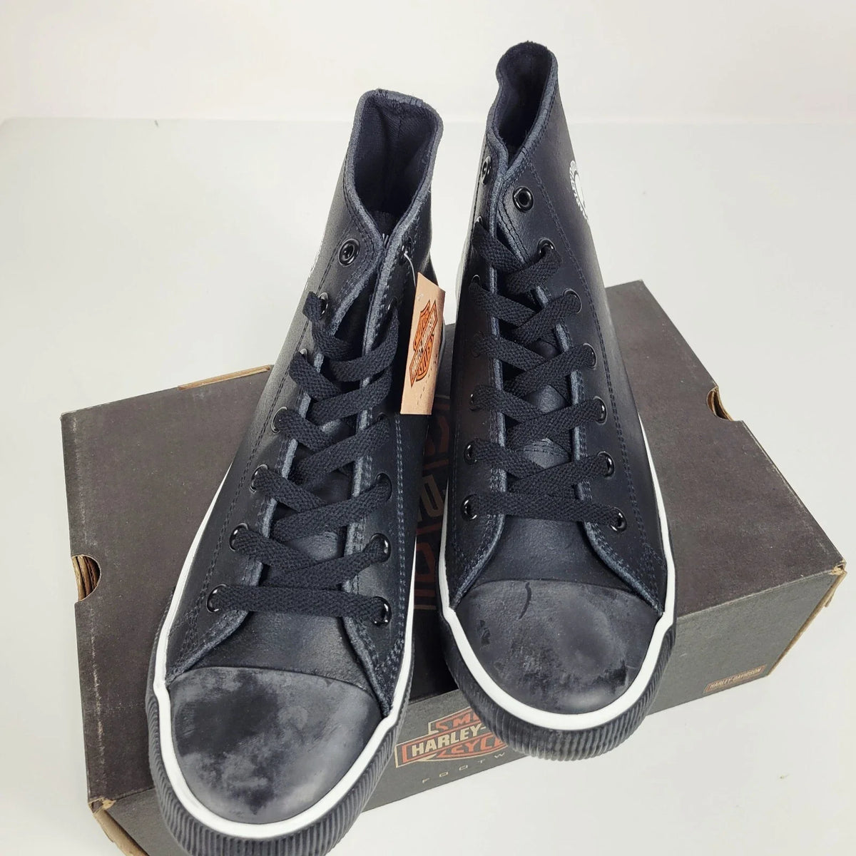Black Hi-Cut Sneakers Willie-G Size 9.5 for Harley-Davidson Baxter