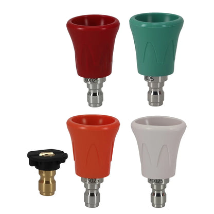 5 Piece Pressure Washer Nozzle Tips Quick Connect 1/4" for