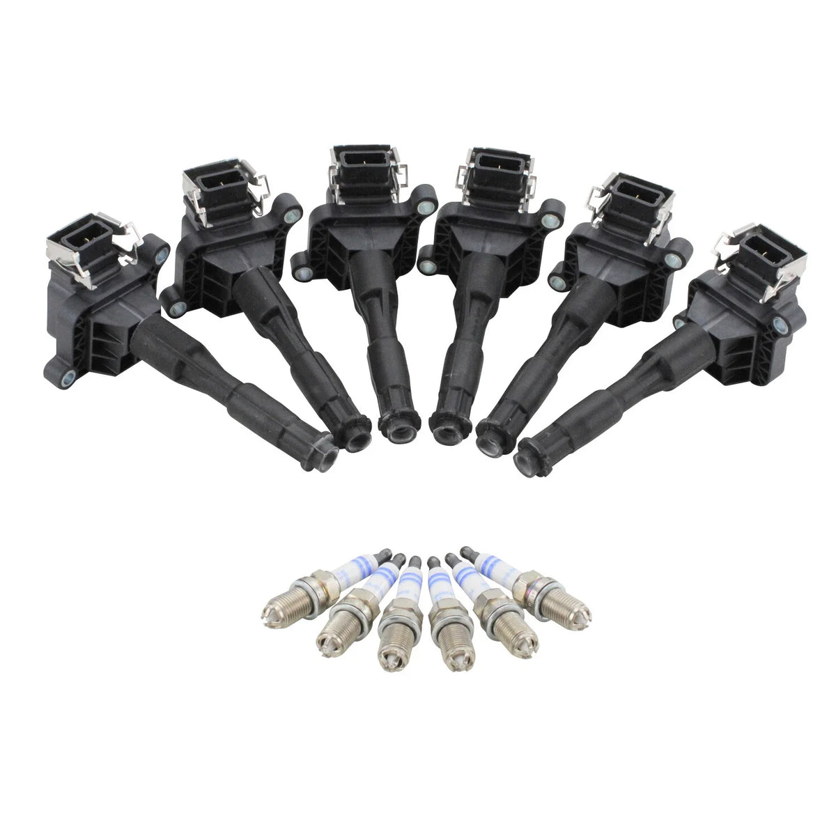Set of 6 Ignition Coils & Platinum Spark Plugs for BMW E36 E39 E46 (1998–2006)