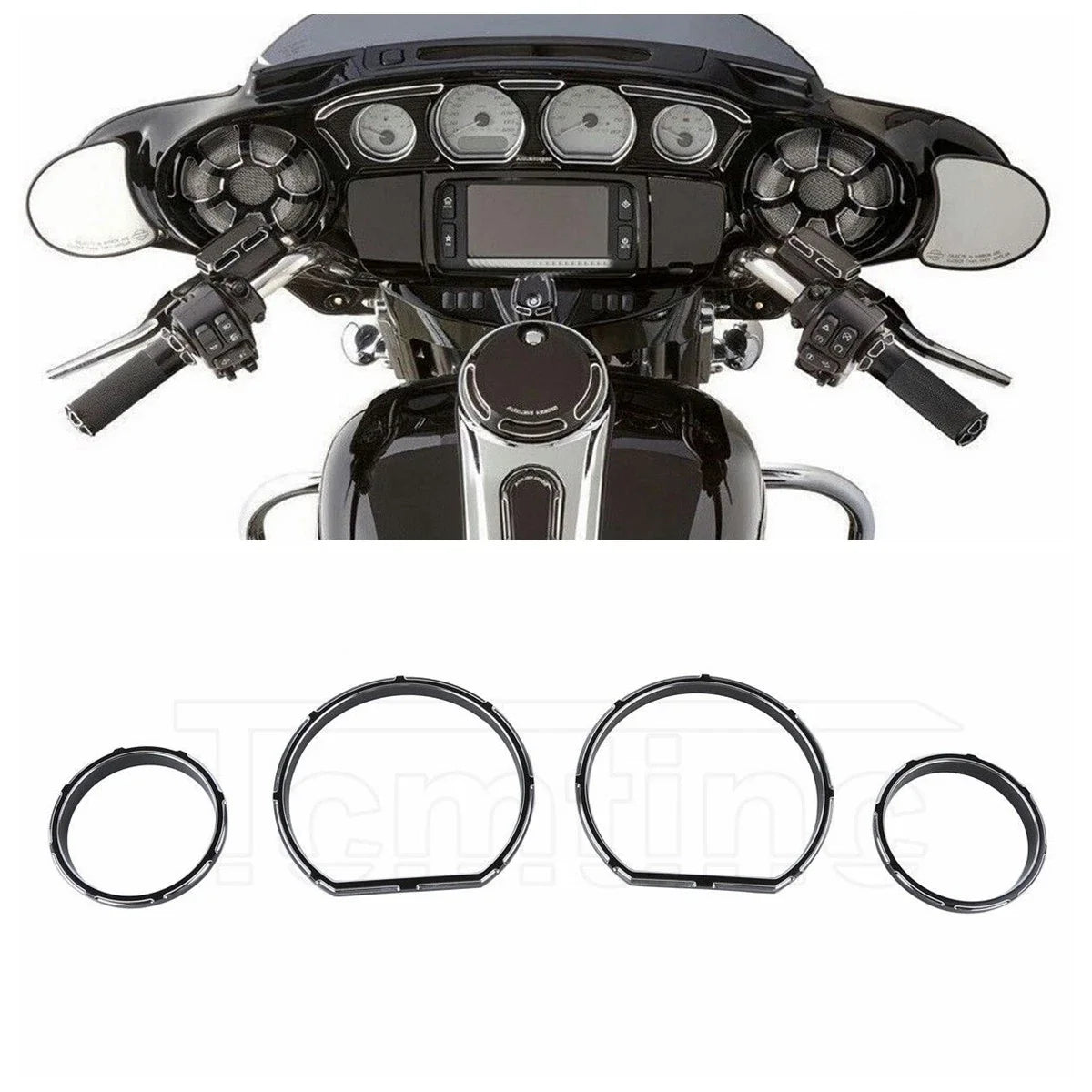 Instrument Board Gauge Bezel Kit for Harley Electra Glide (2014–2023)