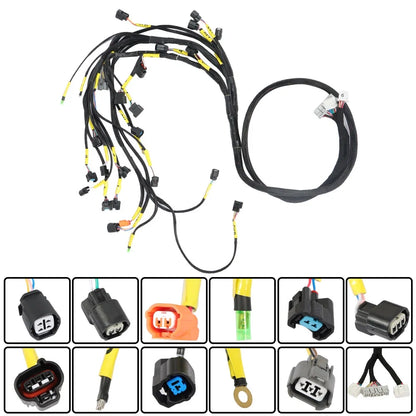 K-Series Engine Harness Tucked for Honda Acura Integra CRX EG EK (K20 K24)