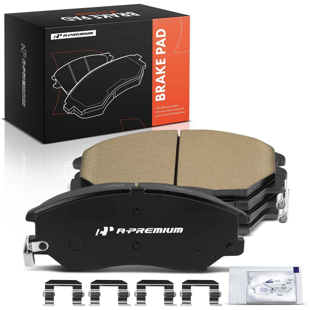 Set of 4 Front Ceramic Brake Pads for Kia Amanti (2004–2006) Hyundai XG350 (2003–2005)
