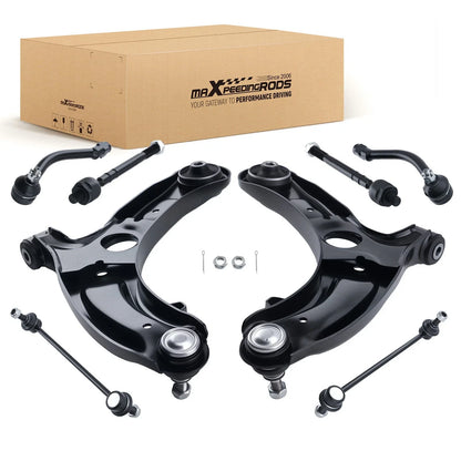 8PC Front Control Arm and Tie Rod End Set for Hyundai Veloster (2011-2017)