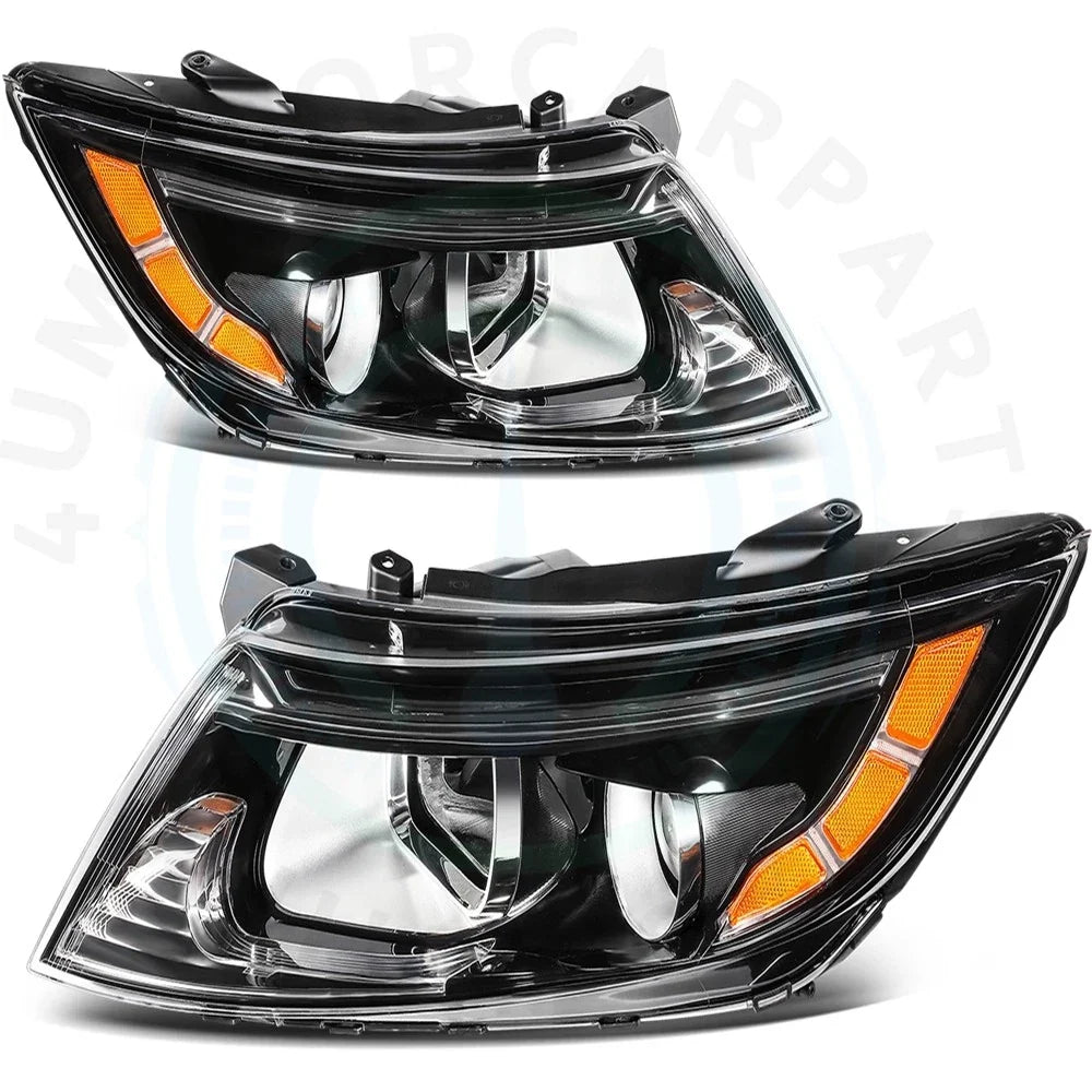 2X Black Headlight Assembly for Kia Optima (2011–2013)