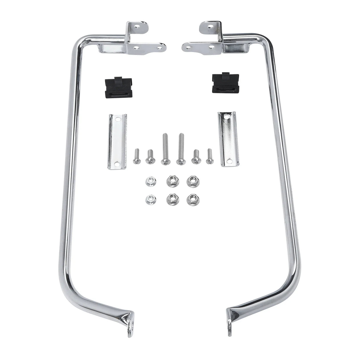 Chrome Saddlebag Support Bracket Hardware Kit for Harley Touring (2014–2023)