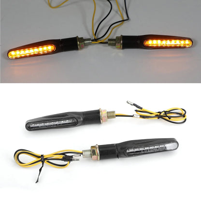 2X Motorcycle M10 Turn Signals Indicator Light Blinker for Chopper Cafe Racer