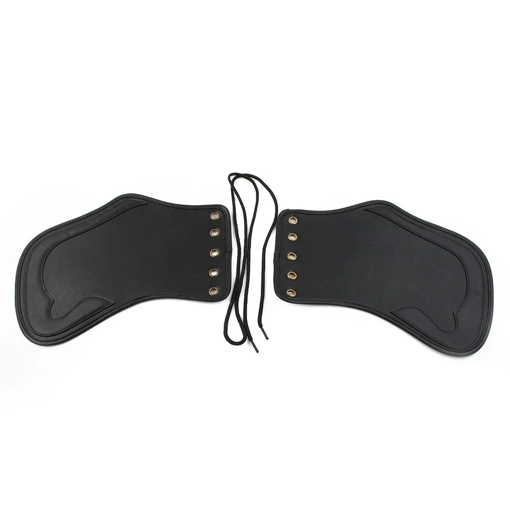 Saddle Shield Deflector, Black Leather for Harley Sportster