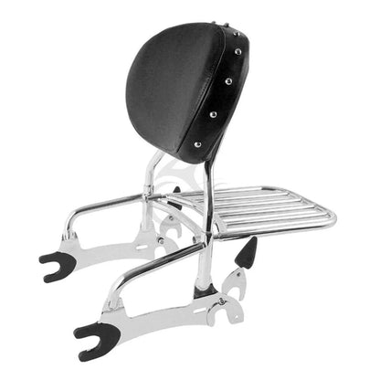 Chrome Backrest Sissy Bar with Mounting Spools for Indian Chieftain (2014–2022)