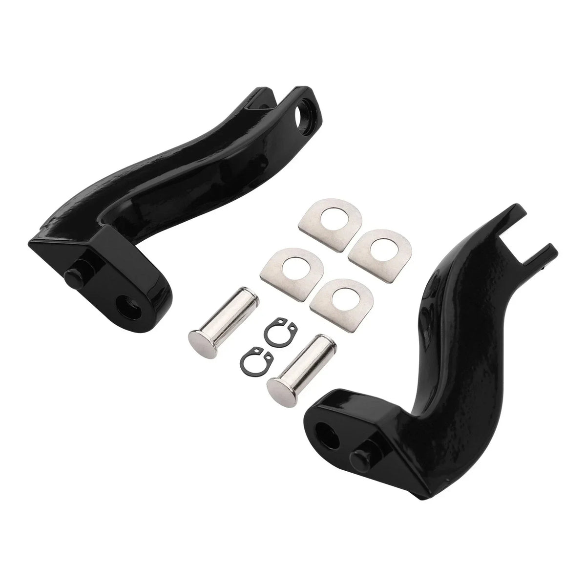 Passenger Foot Peg Mounts for Harley Touring 1993-2025 - Black/Chrome