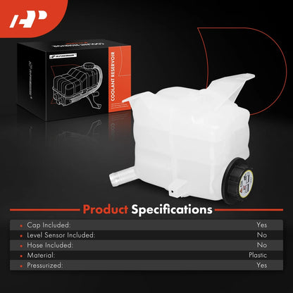 Front Coolant Reservoir with Cap for Ford Flex 2009 to 2019
