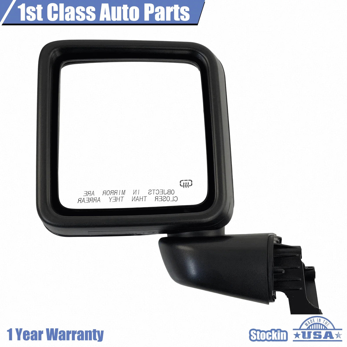 Left Driver Side Rear View Mirror for Jeep Wrangler (2018–2021)