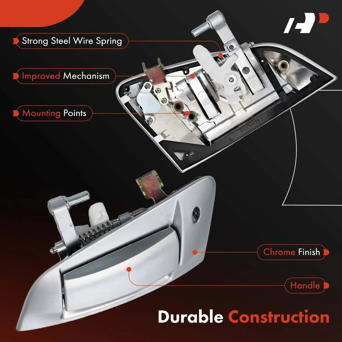Right Front Door Handle with Keyhole for Nissan 370Z (2009-2017)