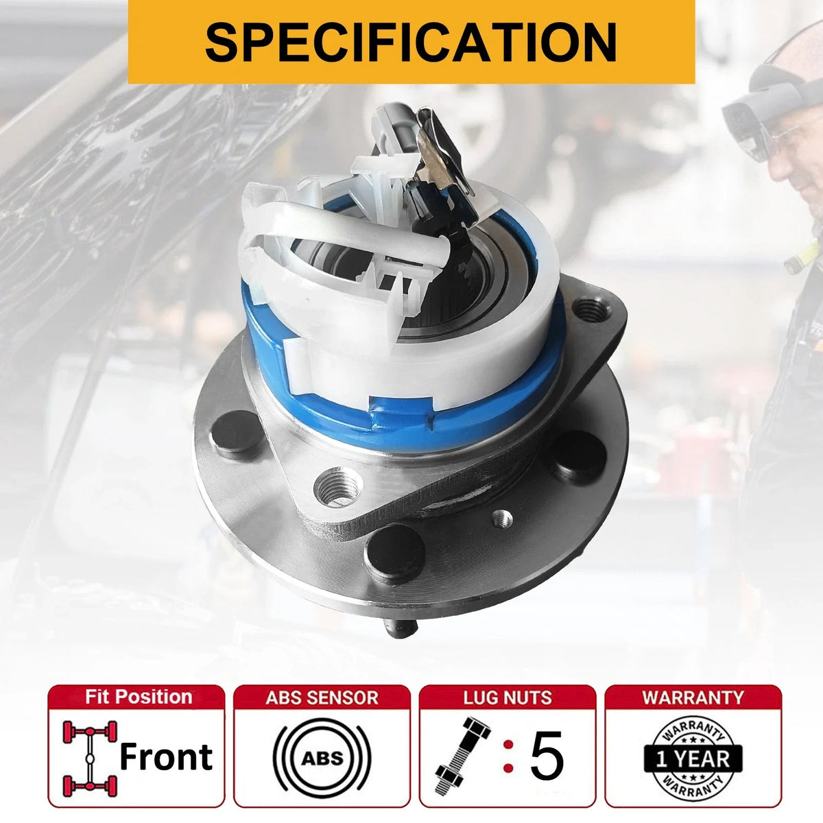Pair Front Wheel Hub Bearing Assembly for Buick Lucerne (2006–2011)