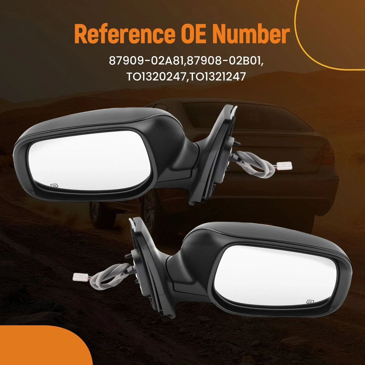 Heated Side View Mirror for Toyota Corolla (2009–2013) 87909-02A81