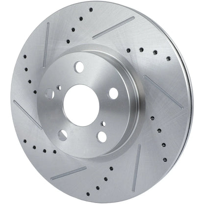 Drilled and Slotted Front Brake Rotors for Toyota Matrix 2003-2013