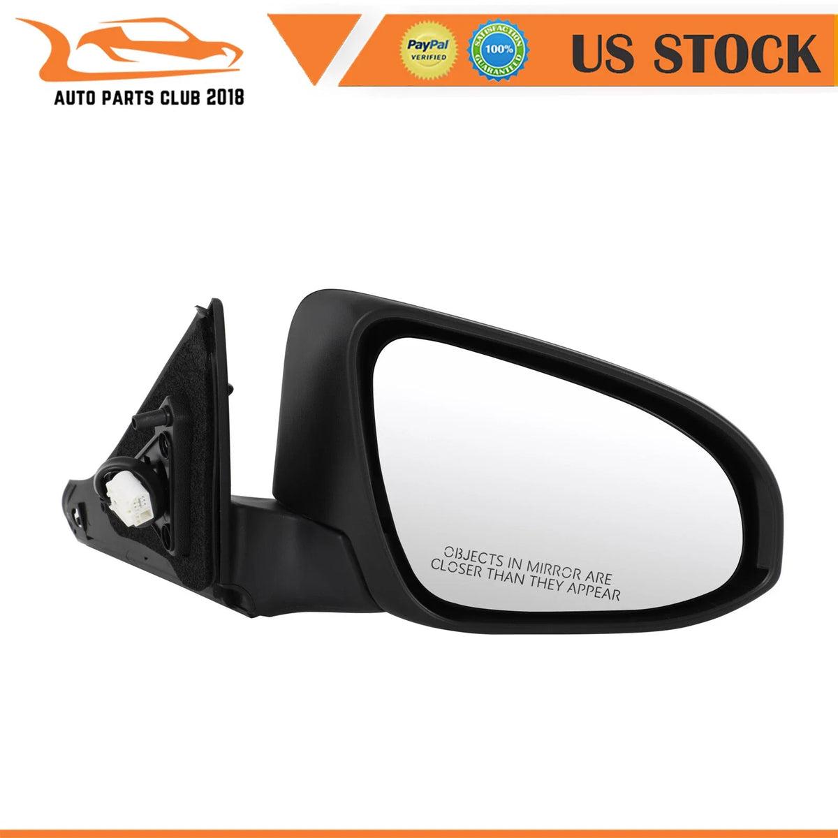 Power Heated Side Mirror for Toyota Camry (2015–2017) Right Side Black
