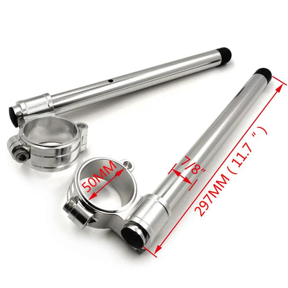 50mm CNC Raised Riser Clip Ons for Motorcycle (7/8" Handlebars)