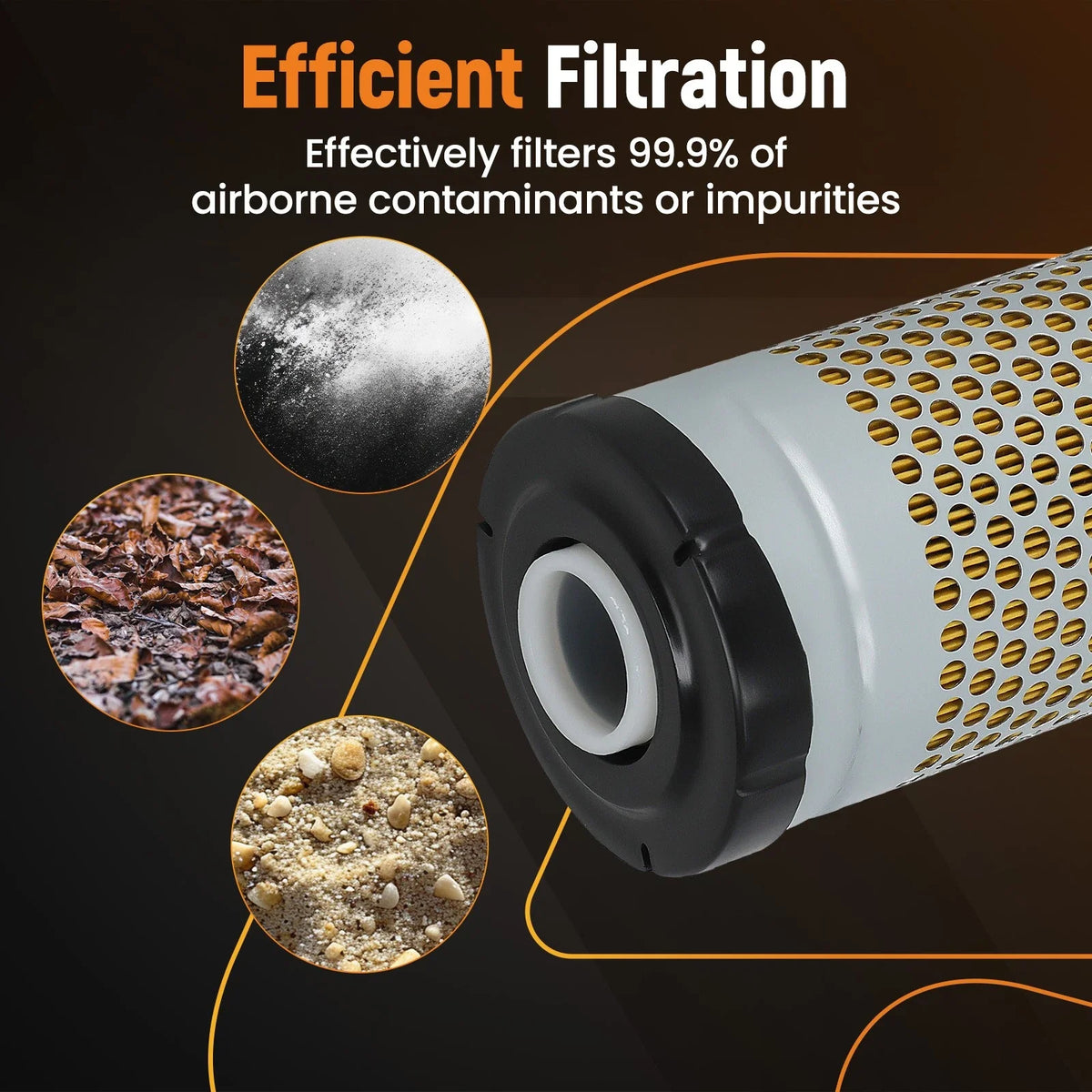 Air Filter Set for Kubota B7300HSD B7500D B7500DTN (6A100-82630-C)