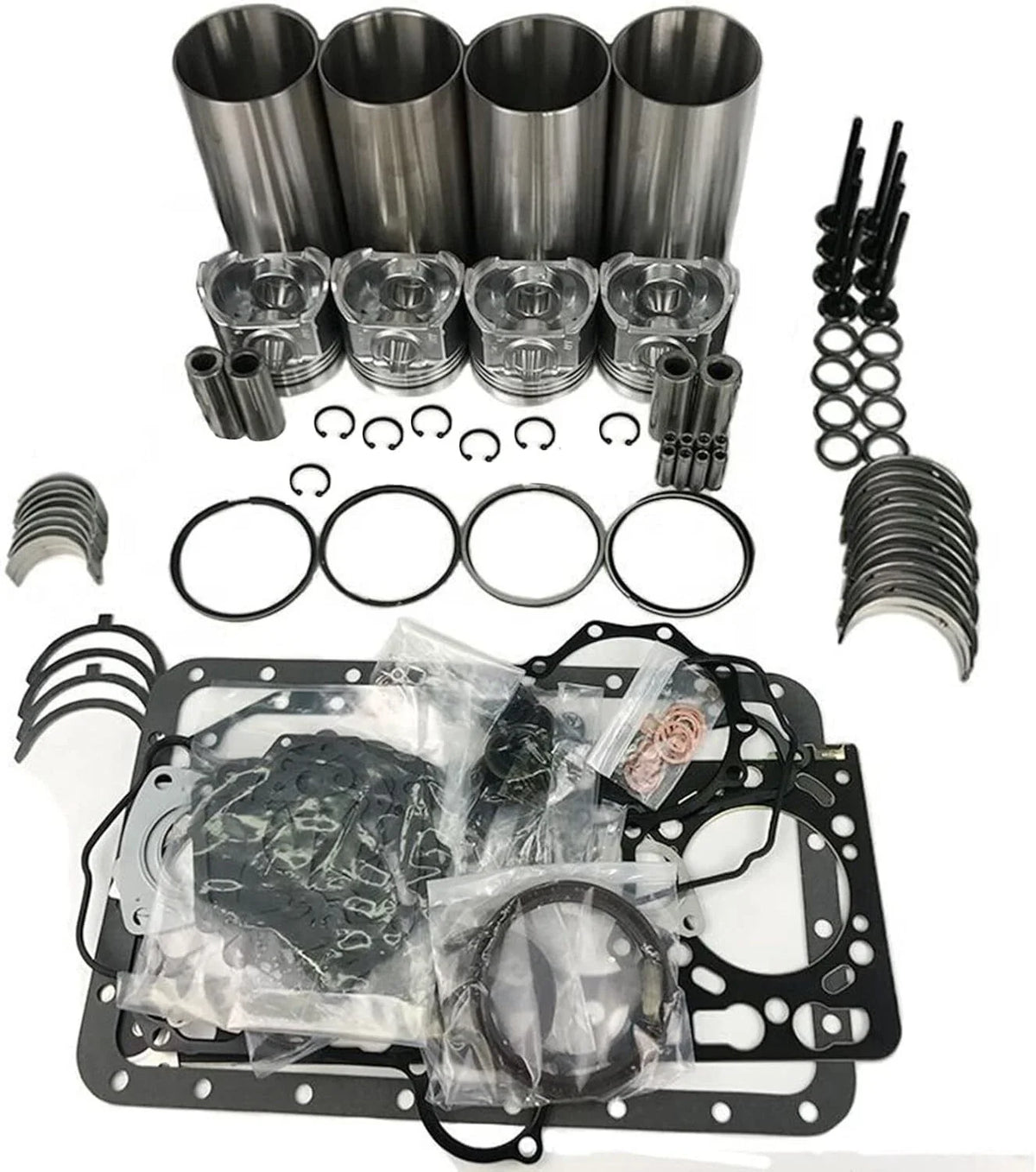 Piston Rebuild Kit for Kubota V3307 V3307T Engine (KX0803, KX0804)