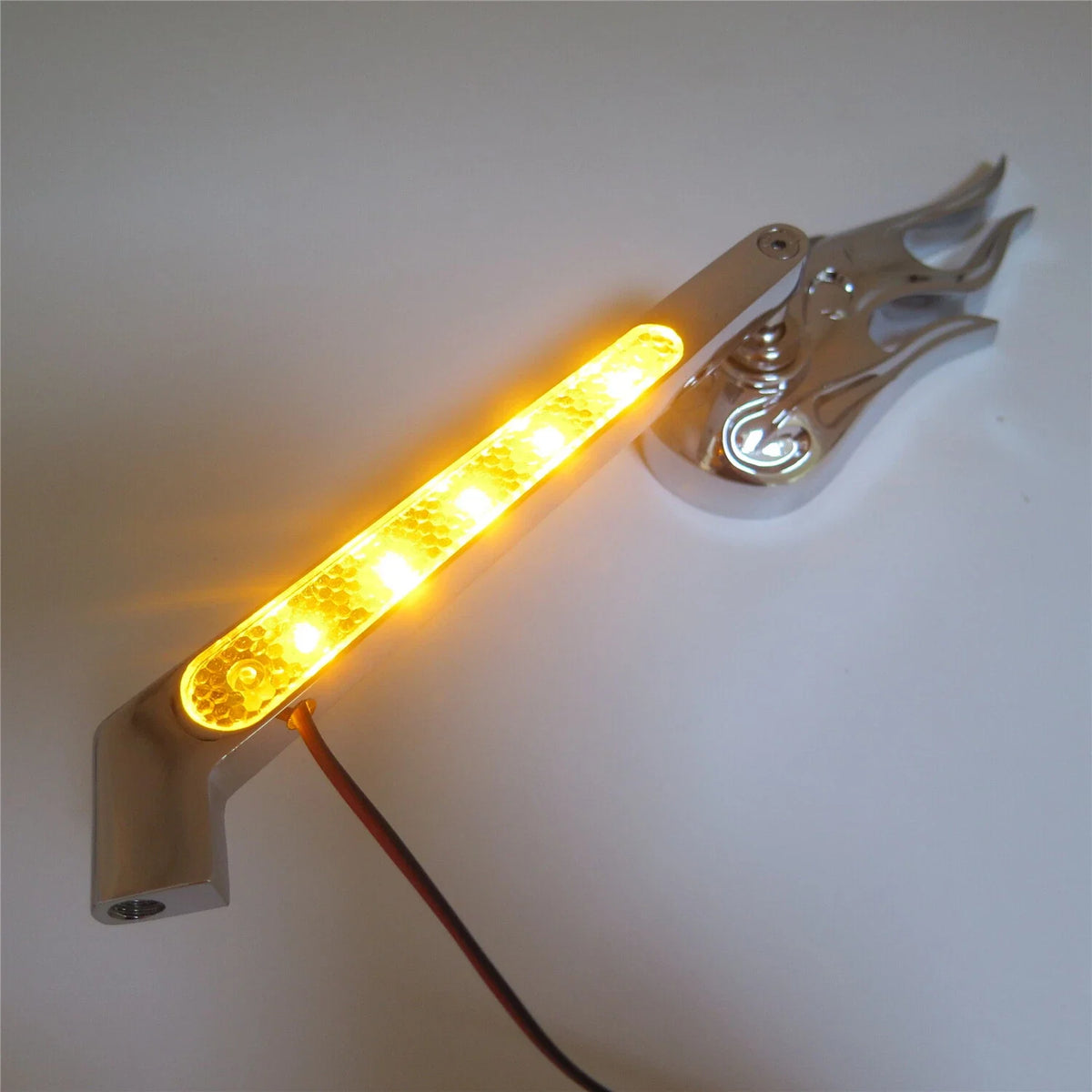 LED Turn Signal Integrated Mirrors - Flame Style for Honda CBR600RR 03-06