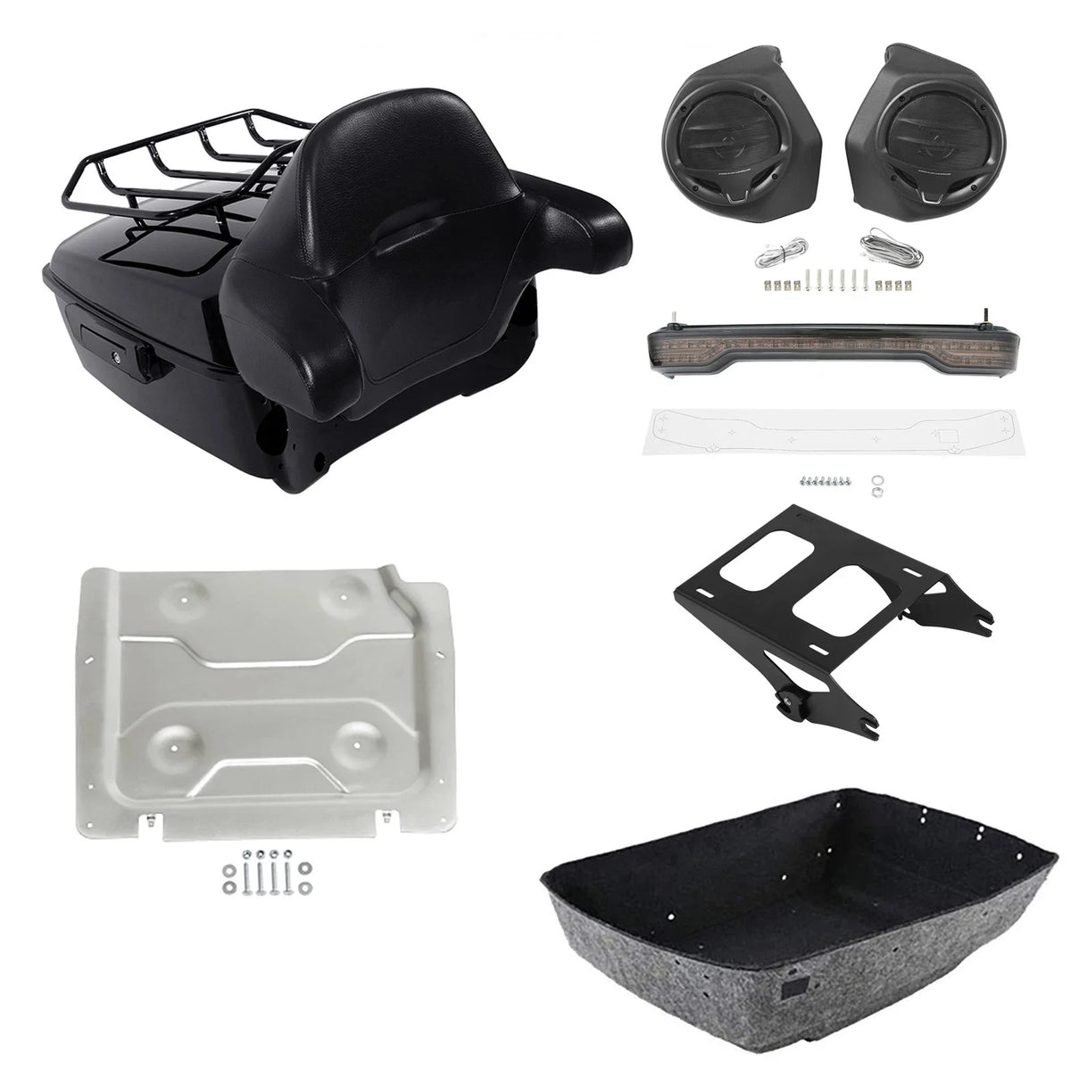 Light Speaker Plate Trunk Rack for Harley Touring 2014 to 2026