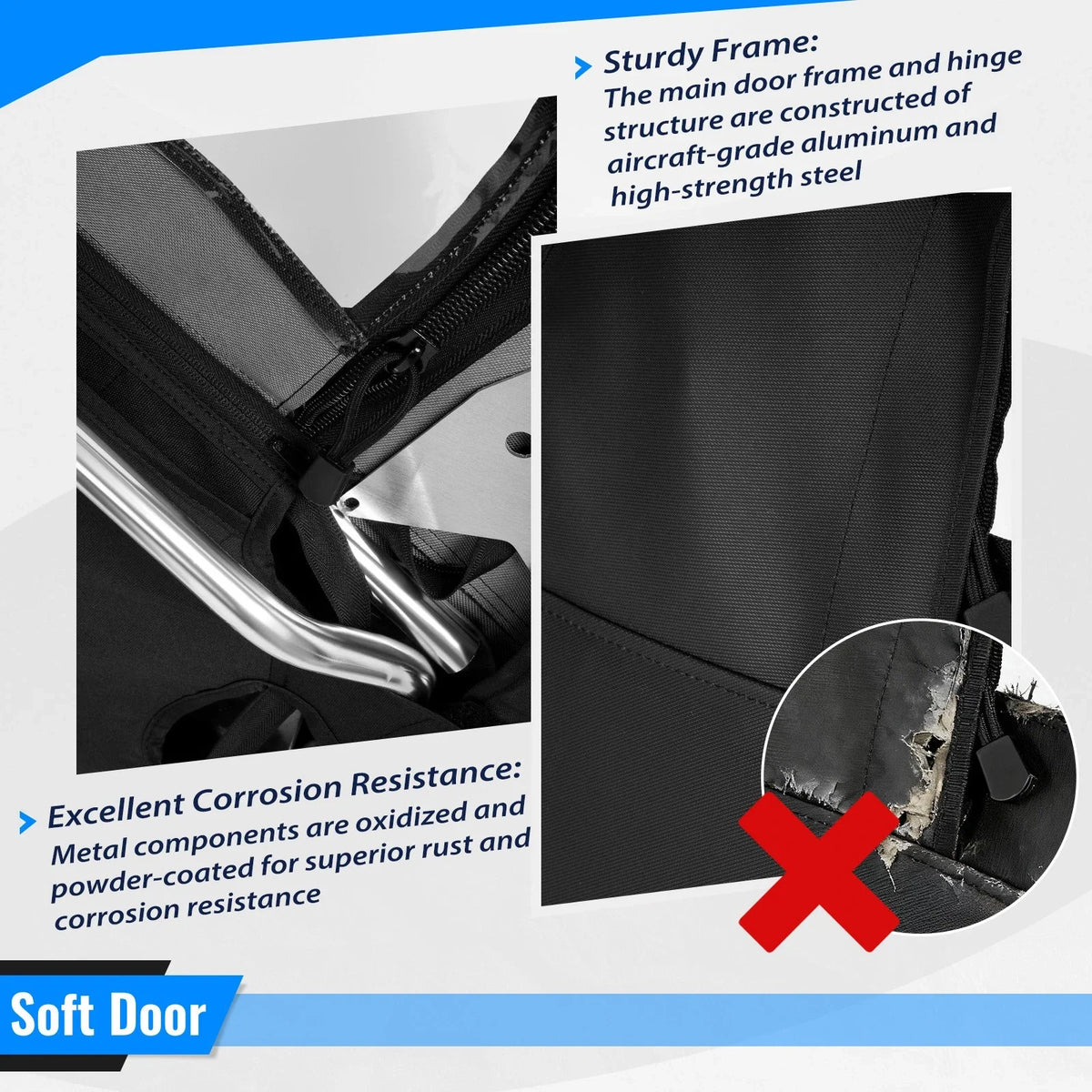Soft Door Set for Polaris Ranger 1000 / XP 1000 (2017–2024)