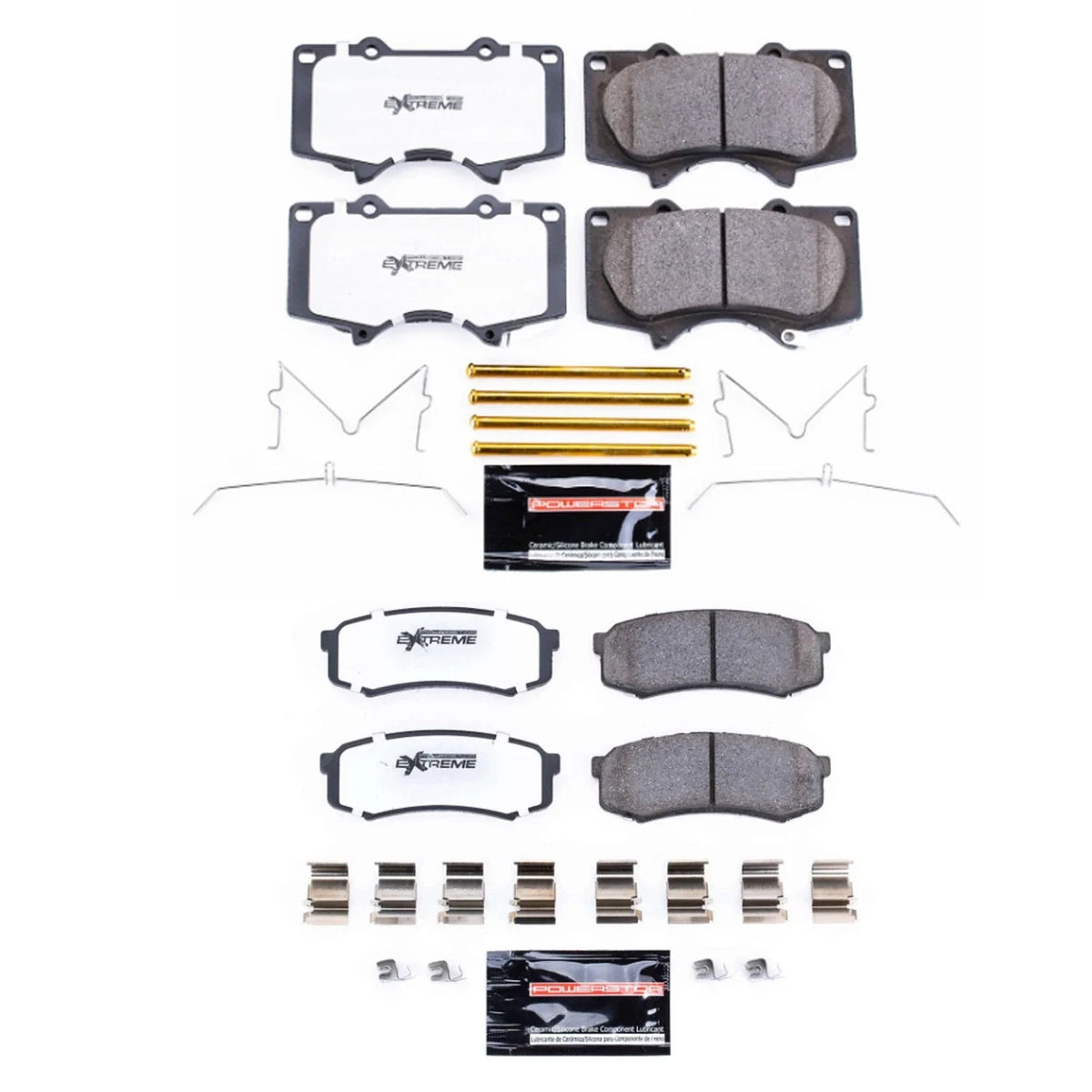 PowerStop Z36 Carbon Fiber Ceramic Disc Brake Pad Kit for 4Runner GX460 (2010–2023)
