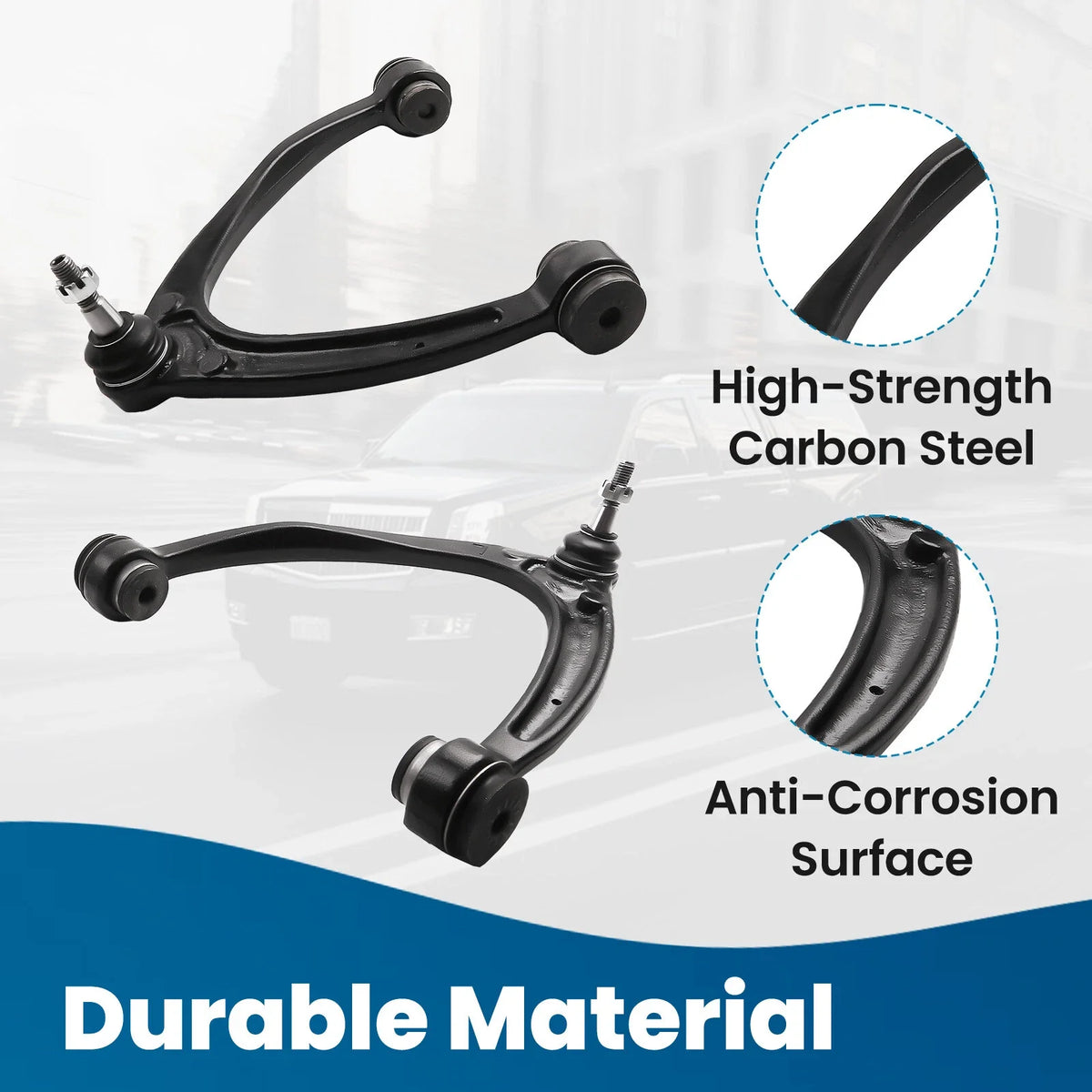 Front Upper Lower Control Arms for Chevy Silverado 1500 GMC Sierra 1500 (2007–2013)
