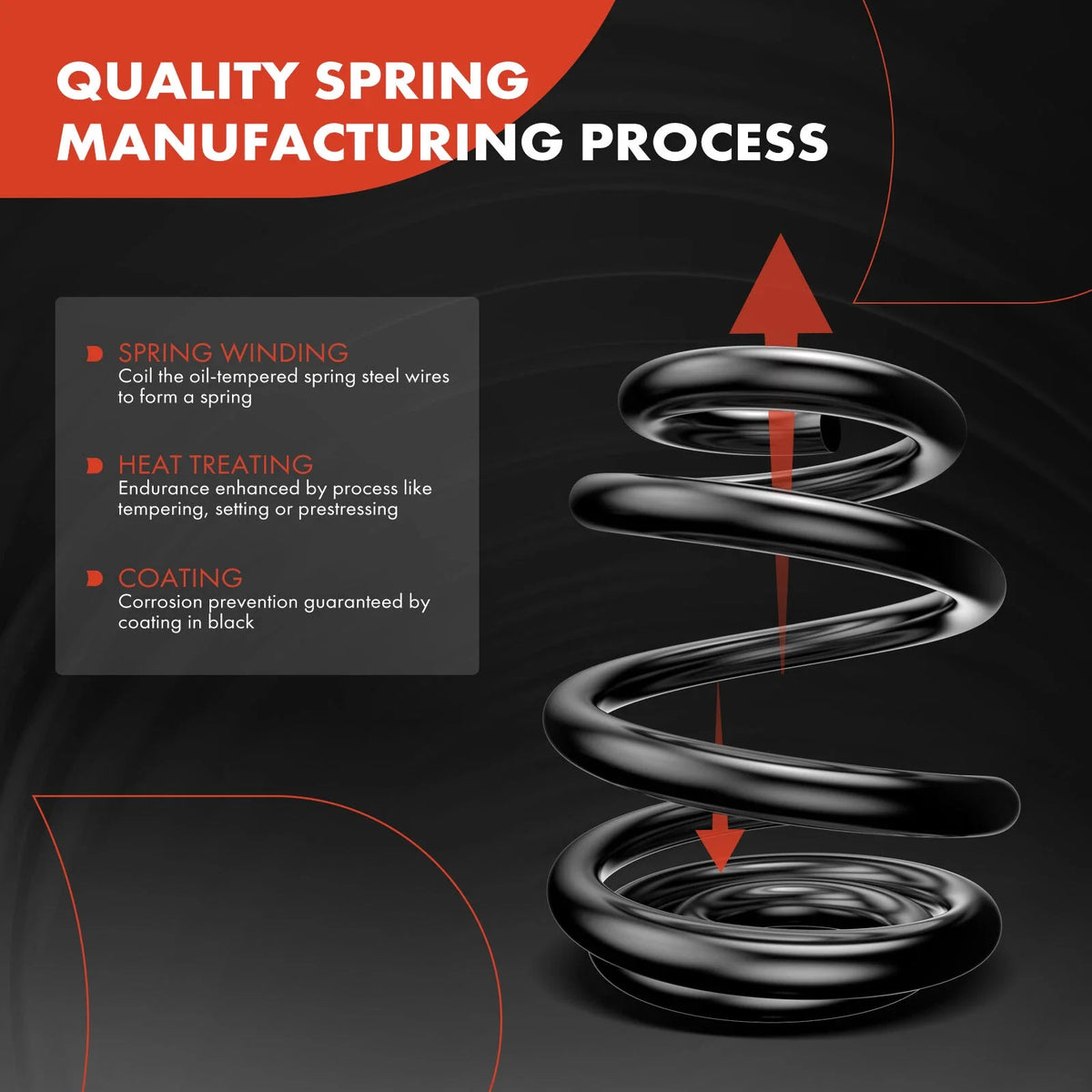 Front Coil Spring Pair for Nissan Quest 2011-2016