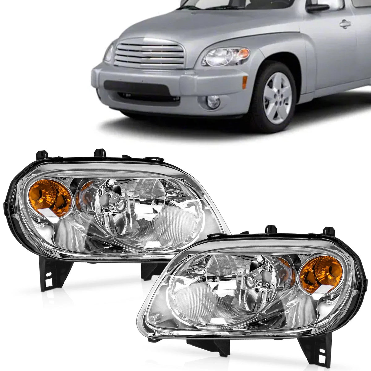 Set of 2 Headlights for Chevy HHR (2006–2011) - Left + Right Replacement