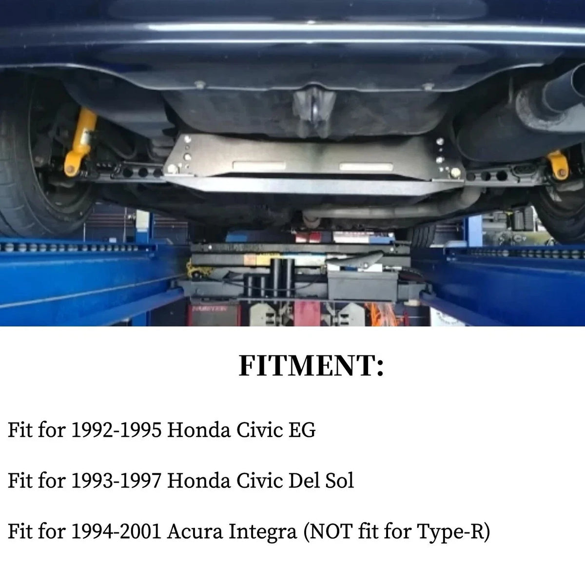 Red Rear Lower Control Arms + Subframe Brace + Tie Bar for Honda Civic EG (1992–1995)