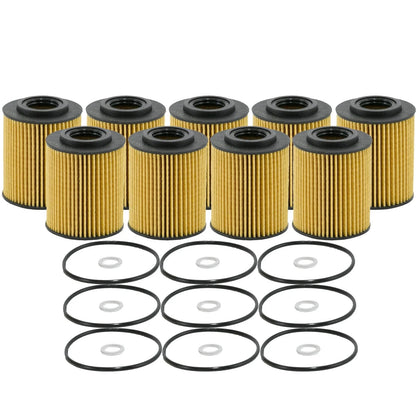 9-Piece Engine Oil Filter Set for Kia and Hyundai Genesis (StdAsp)