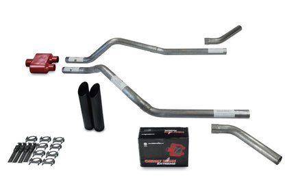 Exhaust Kit Dual 2.5" Cherry Bomb Extreme Black Tip for 1995–1999 Chevy Blazer