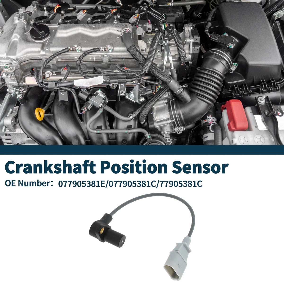 Crankshaft Position Sensor for Audi A8 Quattro 4.2 (1997–1999) No. 077905381E