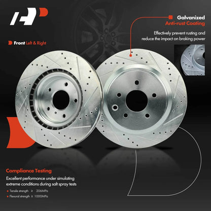 Drilled Brake Rotors Set of 4 for Nissan 350Z (2003–2008)