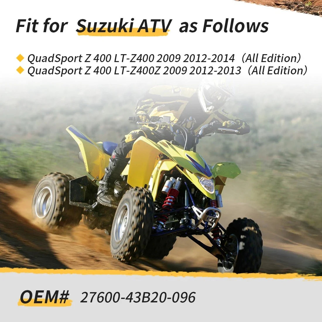 Gold X-Ring Chain 96 Links for Suzuki QuadSport Z400 (2009–2014)