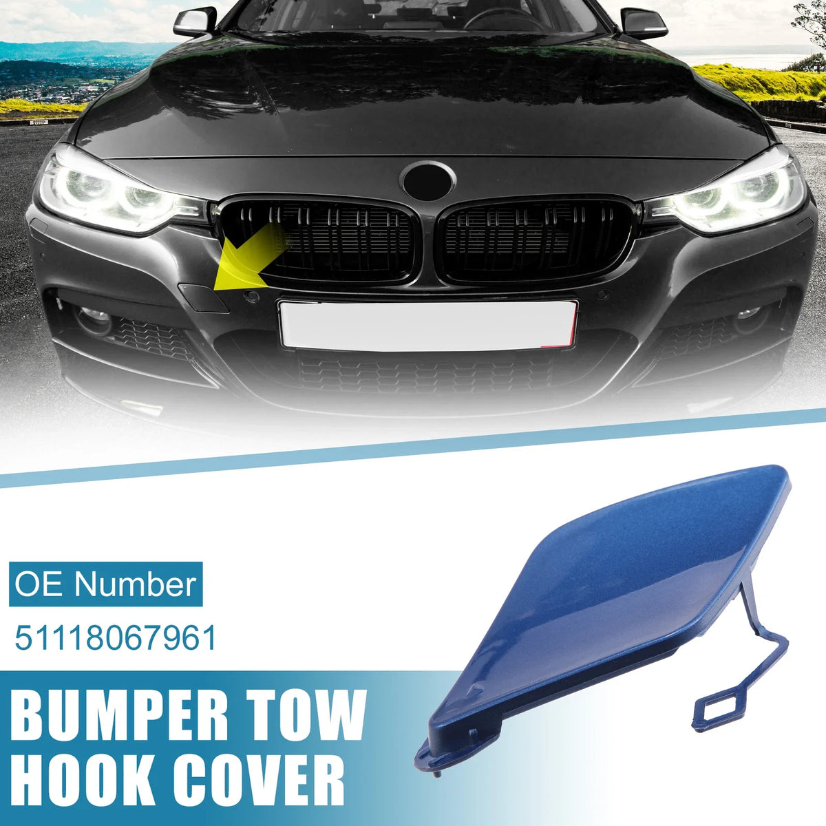 Tow Hook Cover for BMW 3 Series (2013–2018) 51118067961 Blue