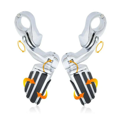 1-1/4" Short Angled Mount Highway Engine Guard Footpegs for Harley Sportster
