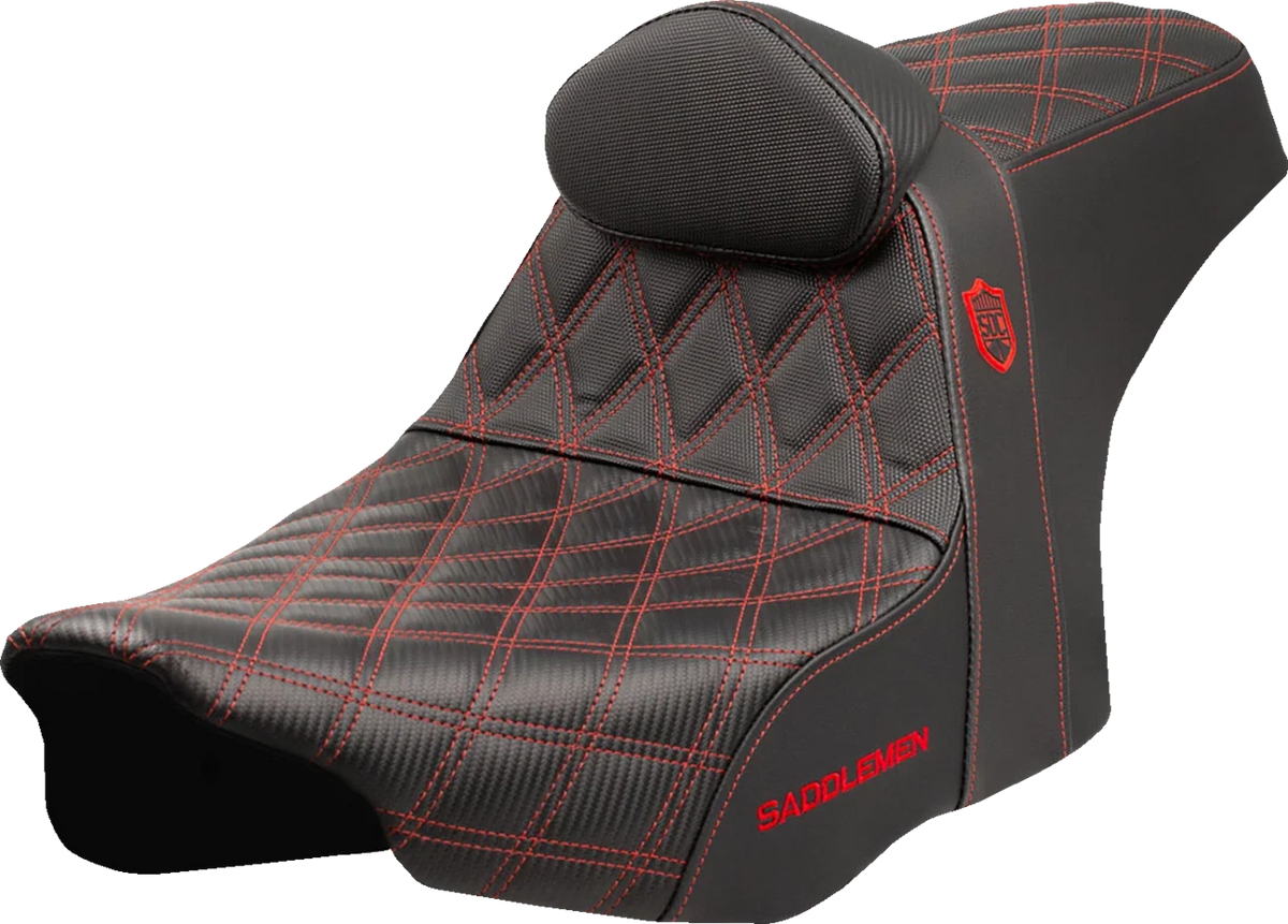 SADDLEMEN Pro Series SDC Performance Seat for Motorcycle (w/ Backrest)