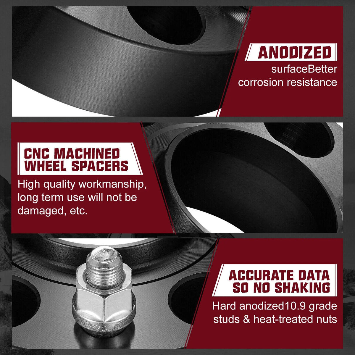4x 1.5" Wheel Spacers Hubcentric for Chevrolet Blazer (1987-2005)