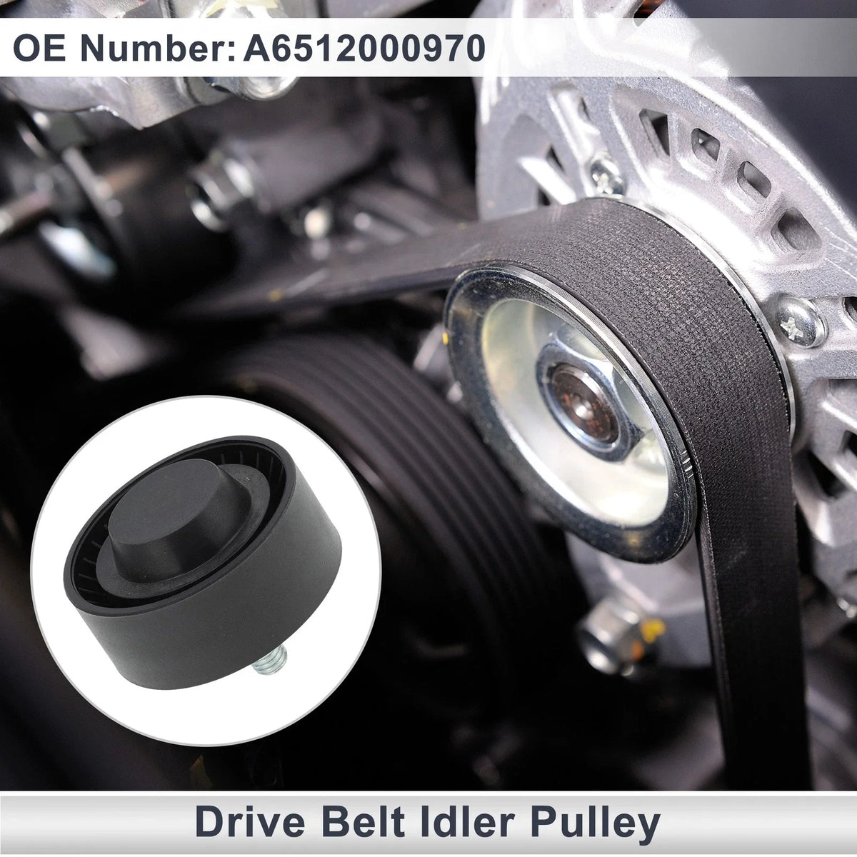 Drive Belt Idler Pulley for Mercedes-Benz Sprinter (2014–2022) No.A6512000970