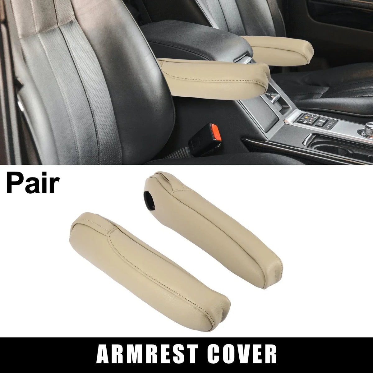 1 Pair Front Seat Armrest Cover for Honda Odyssey (2005–2010) Beige