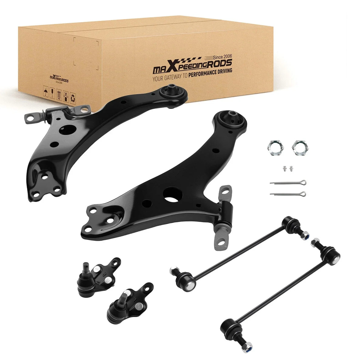 Set of 6 Front Lower Control Arms for Toyota Highlander (2001–2007)