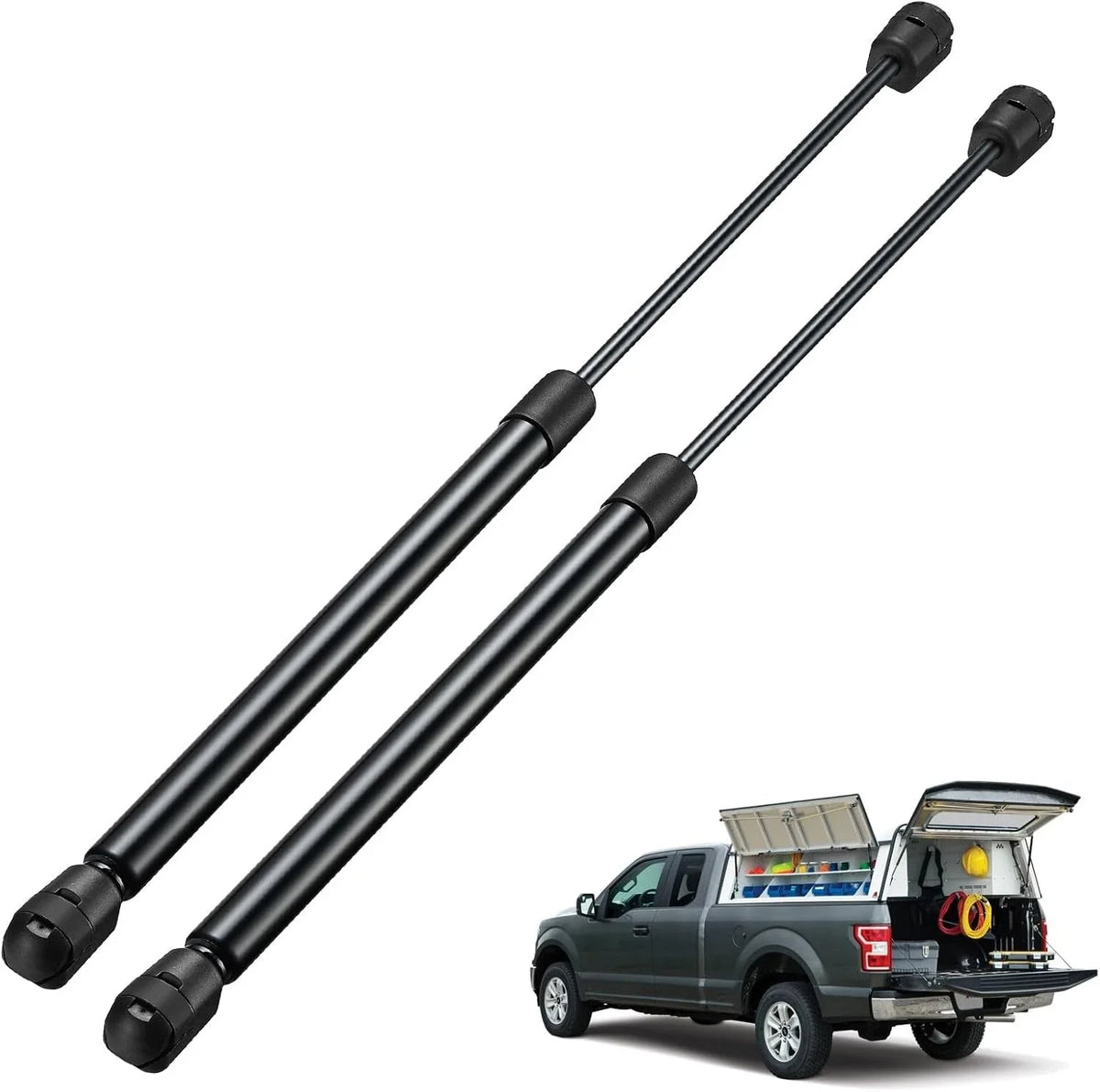 Gas Struts for Leer Camper Shells Truck Bed Covers (17'' 15Lbs/67N)