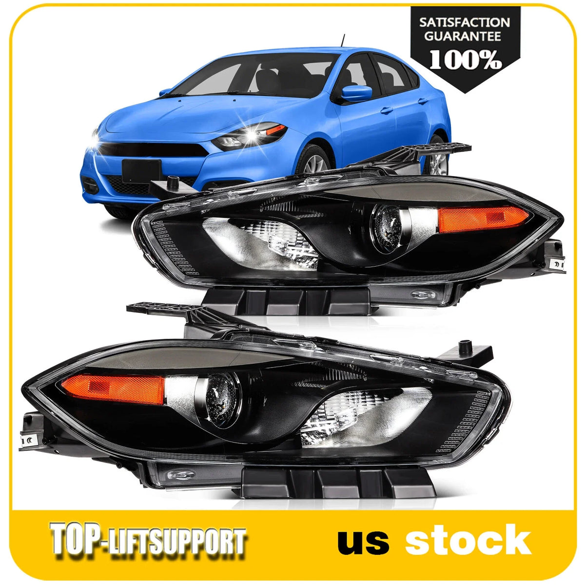 Headlight Assembly for Dodge Dart (2013–2016) Left & Right