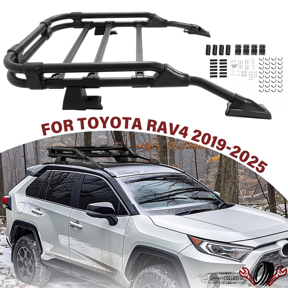 Roof Rack Basket for Toyota RAV4 (2019–2025)